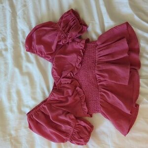 Women's pink babydoll top